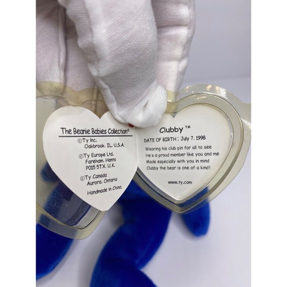 Clubby Beanie TY Bear Retired 1998 vintage - Picture 5 of 12